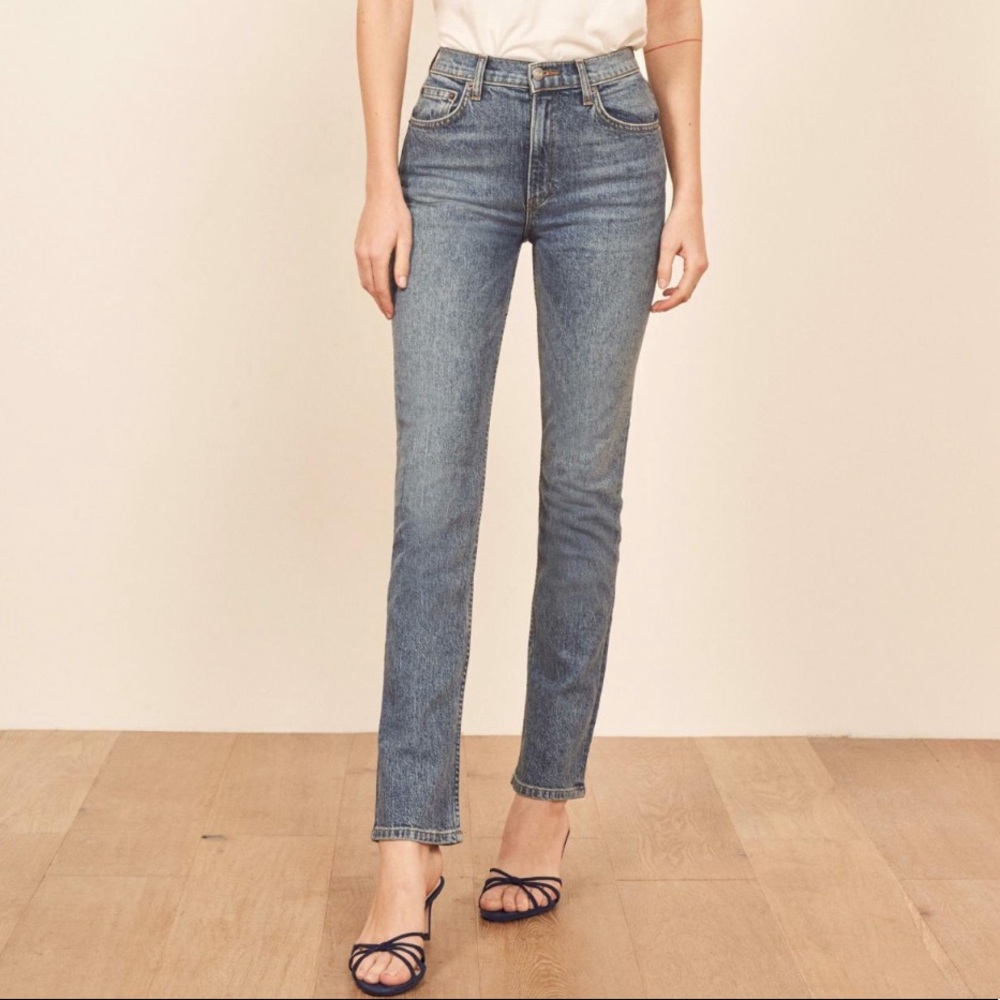 NWOT Reformation Liza Straight Jeans in Palermo